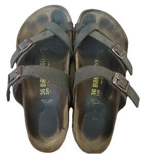 Used Birkenstock Mayari Mocha Birko-Flor Regular - Size 36 Germany